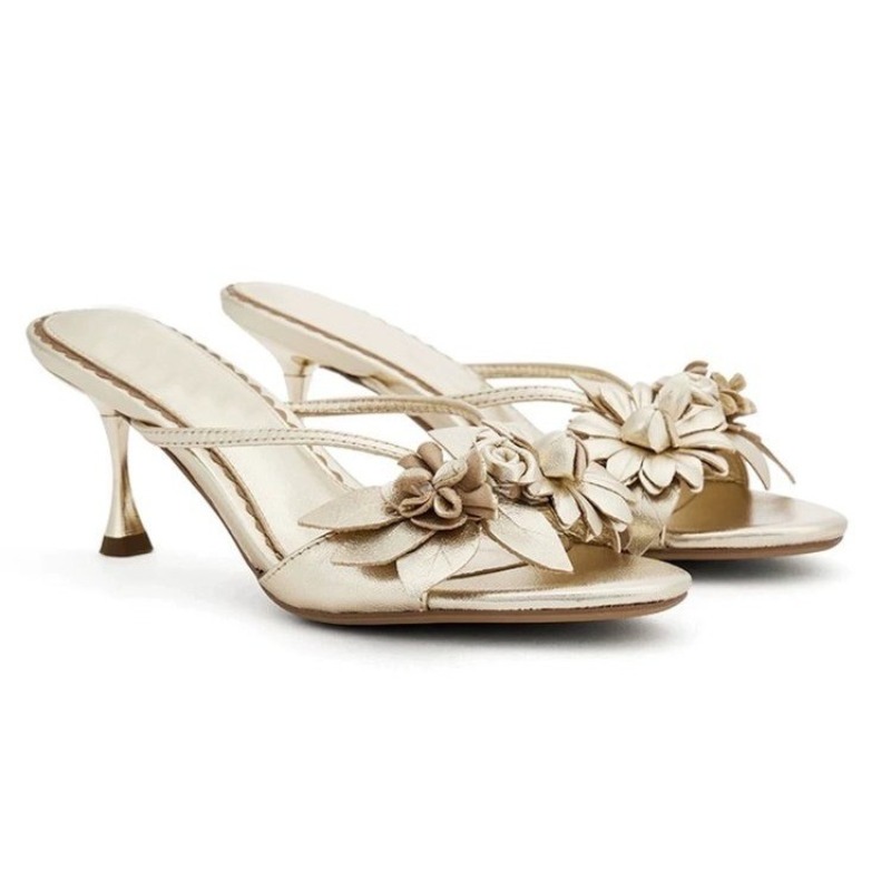 Women'S Fashion Brand Shoes - Marken-Damensandalen 2026 Sommer Neue Elegante Blumen-Sandalen