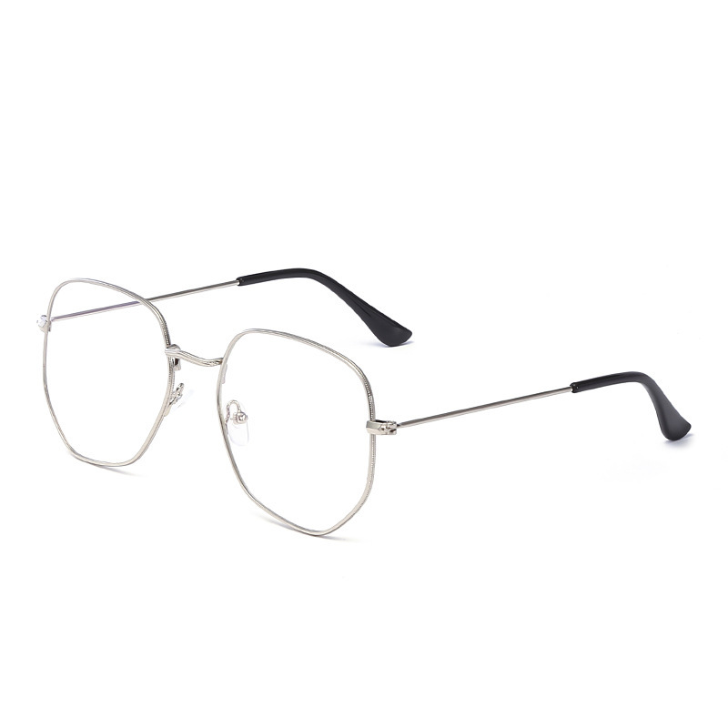 Women'S Fashion Eyewear - Metall-Polygon-Lesebrille für Damen und Herren Silberner