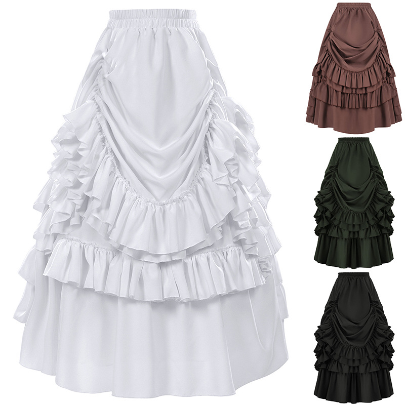 Women'S Fashion Renaissance Period - Retro-Gothic-Stil Kurzer Rock für Damen, Renaissance-Mode,