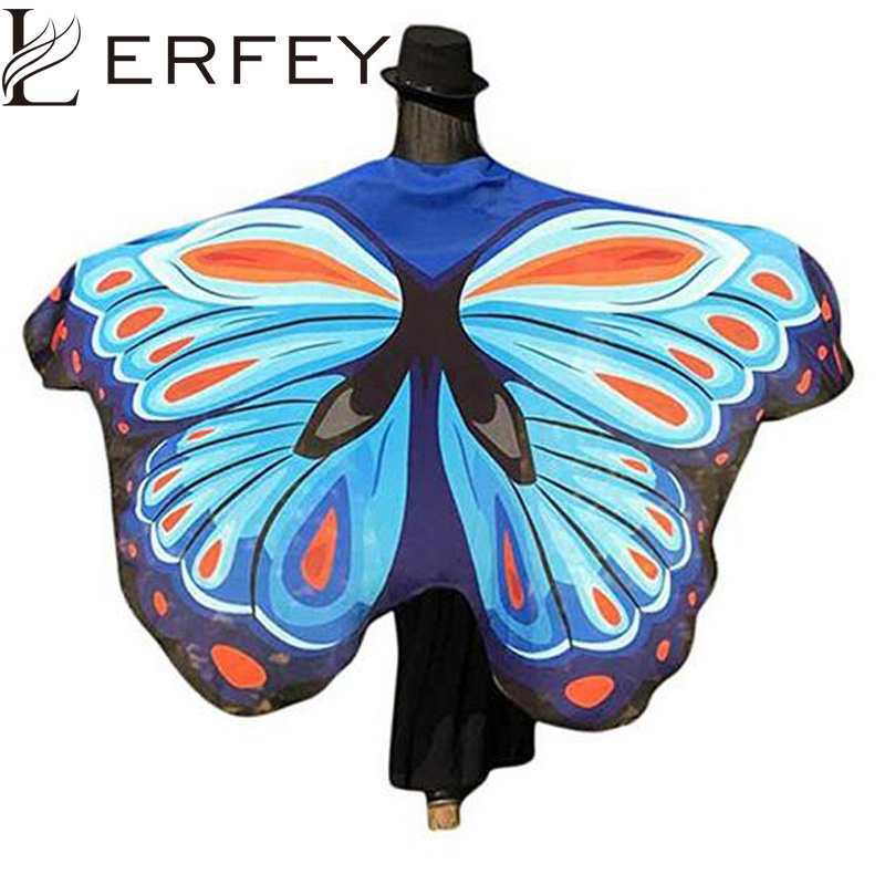 Women'S Fashion Poncho - LERFEY Frauen Strand Schal Pashmina Schmetterling