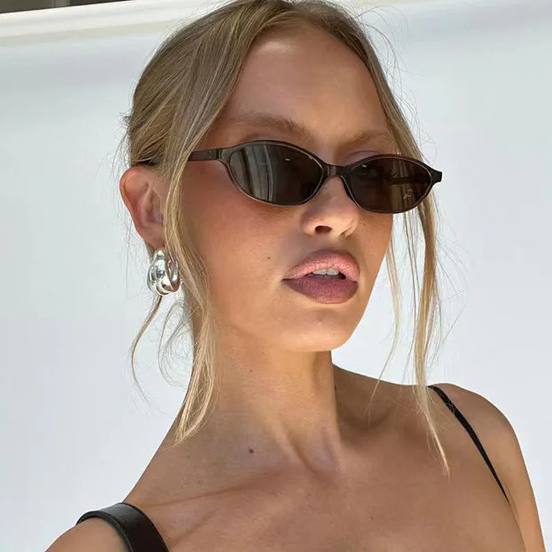 Women'S Fashion Eyewear - Retro-Sonnenbrille mit ovalem Rahmen, modische Damen-Sonnenbrille