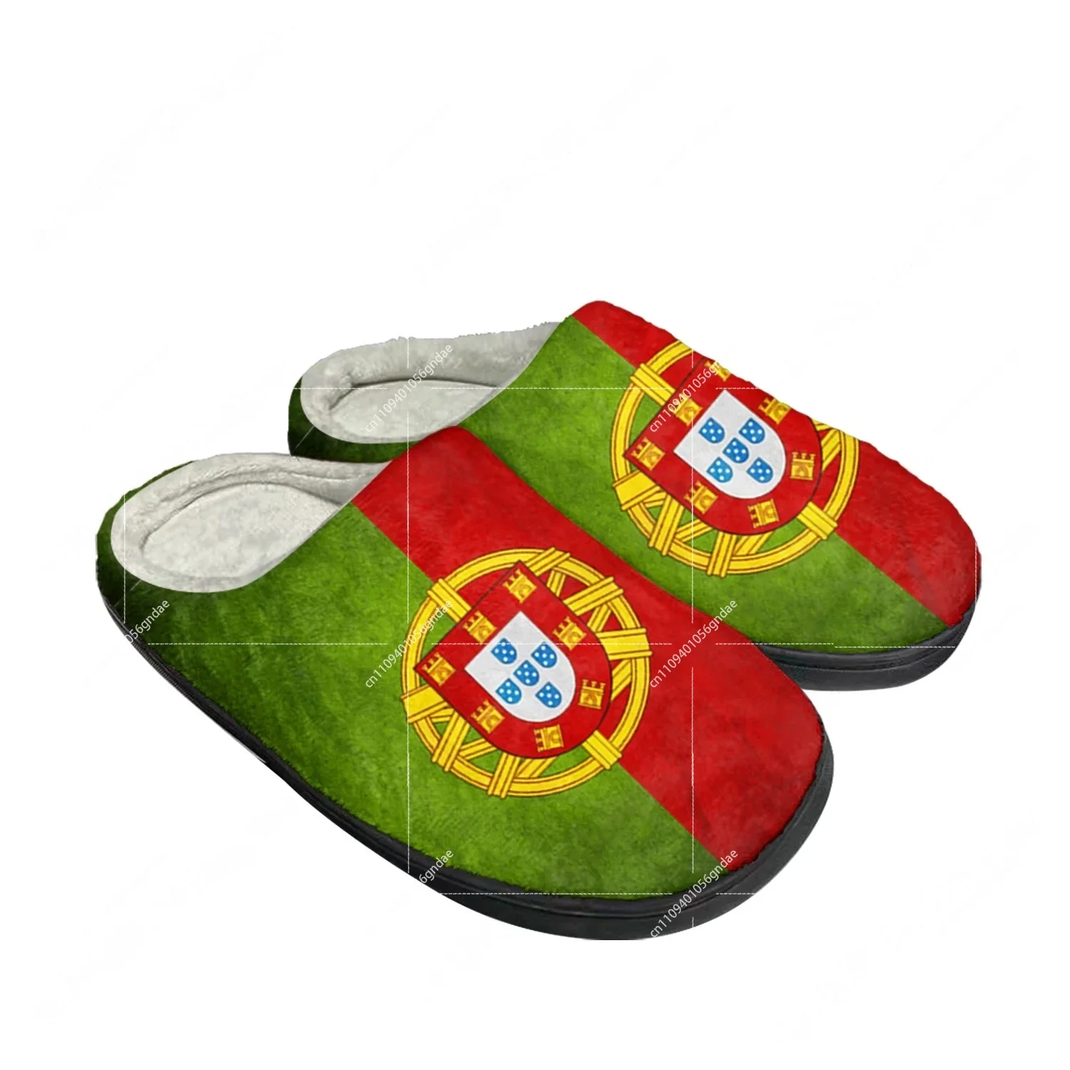 Women Fashion Drawing - Portugal-Flagge Baumwoll-Hausschuhe für Herren und Damen,
