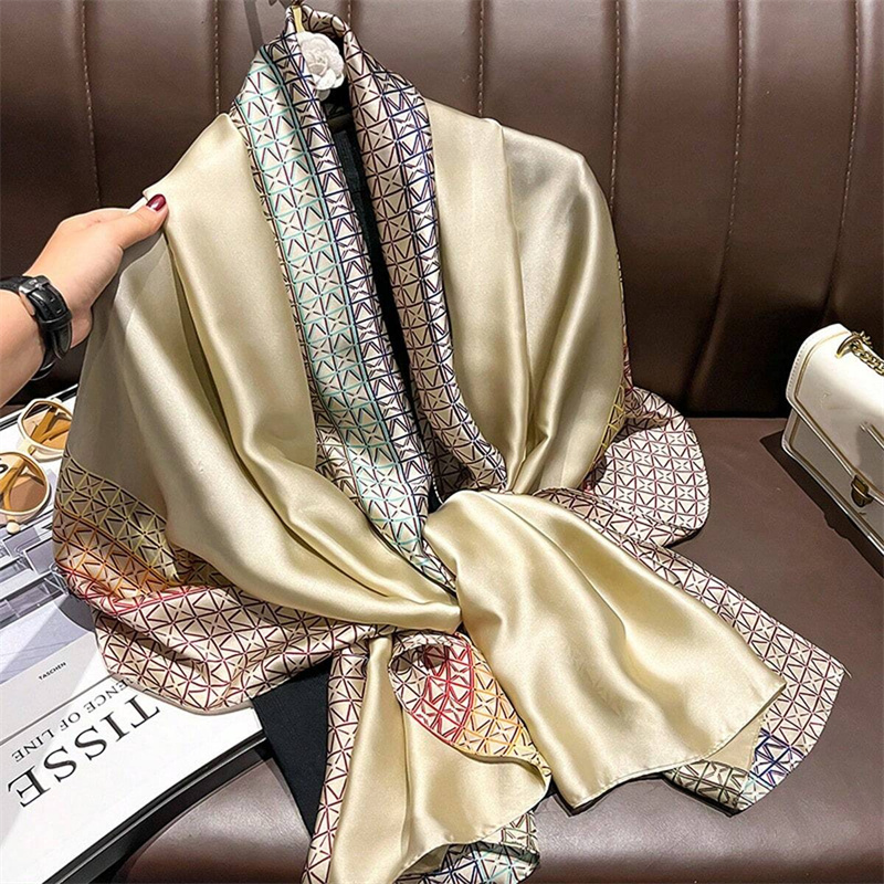 Women'S Fashion Poncho - 2024 Seiden schals Frauen Luxusmarke Hijab