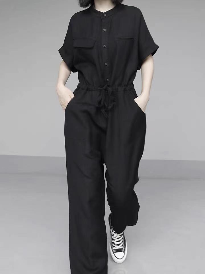 Women'S Fashion Utility Pants - Modische Übergrößen-Utility-Hose mit Schlankheits-Effekt, lockerer Taillen-Jumpsuit,