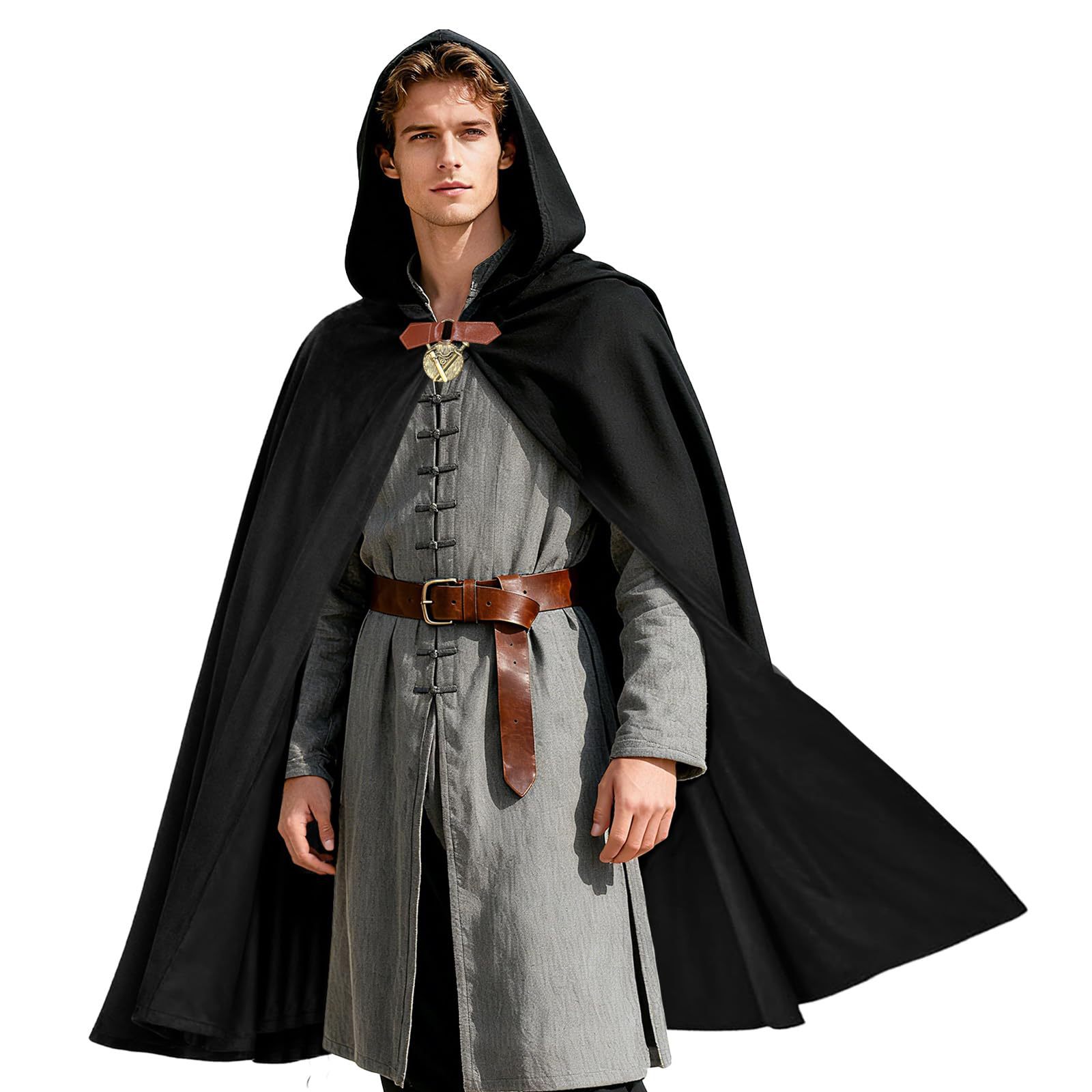 Women'S Fashion Renaissance Period - Herren Samt-Kapuzenumhang Renaissance-Ära Halloween-Kostüm Warme Baumwolle