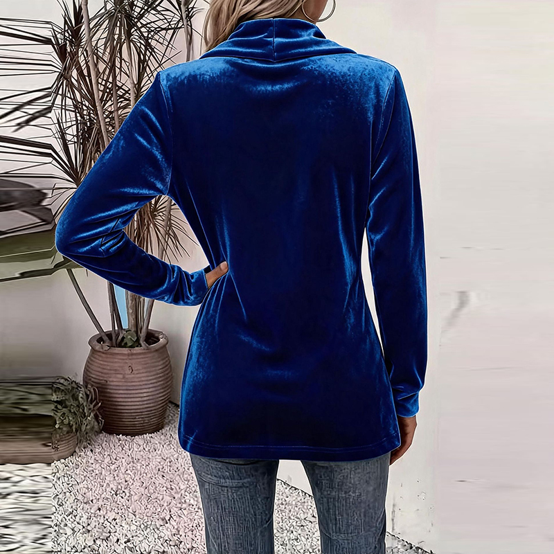 Velvet Blazer Women - Neue Herbst-Winter-Samtjacke für Damen, Modischer Umlegekragen,