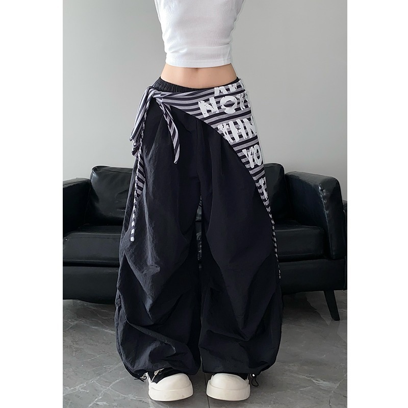 Women'S Fashion Utility Pants - Damen Y2K Parachute-Hose mit Mehrschichtigem Design,