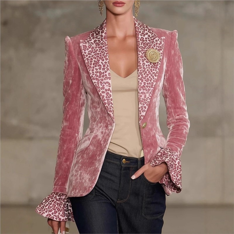 Velvet Blazer Women - Luxus Einfarbig Samt Blazer Für Frauen