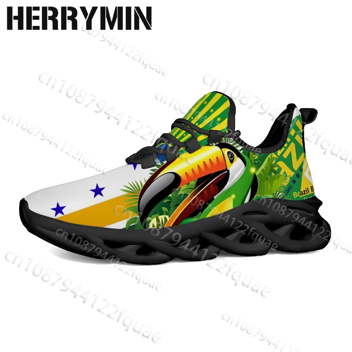 Women'S Yellow Fashion Sneakers - Herren Damen Brasilien-Flagge Grün-Gelb Gestreifte Sneaker
