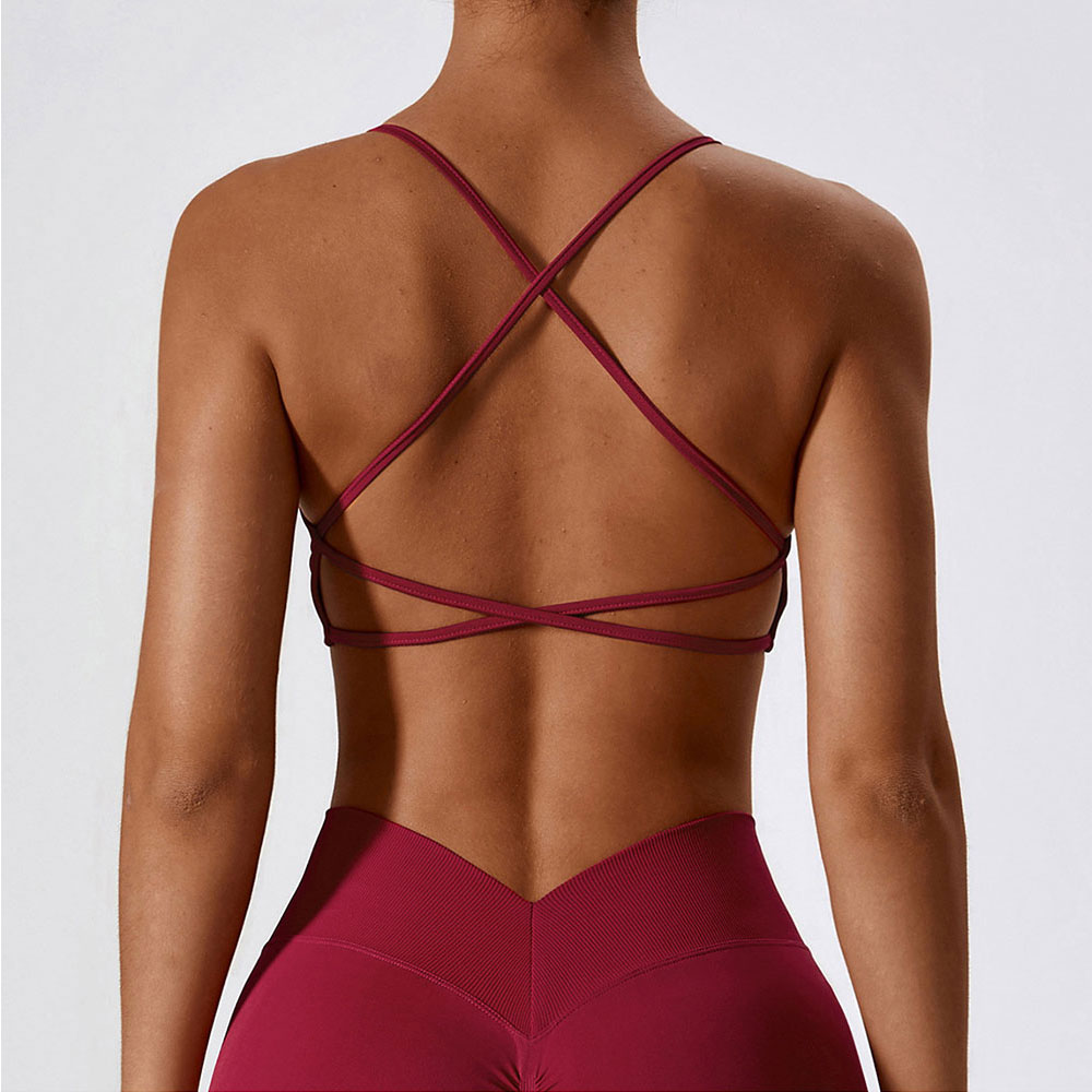 Bra Top Seamless - Frauen Cross Strap Sport-Bh Frauen Push-Up