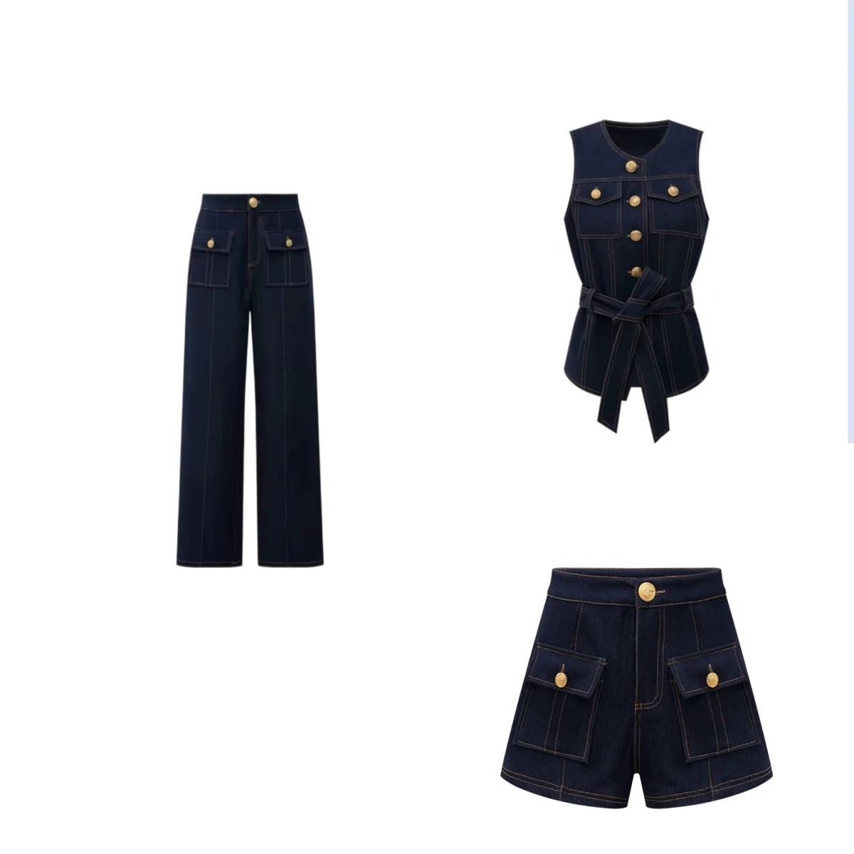Women'S Fashion Trends 2026 Spring Summer - Y2K 2026 Neue Retro-Jeansweste mit Knöpfen,