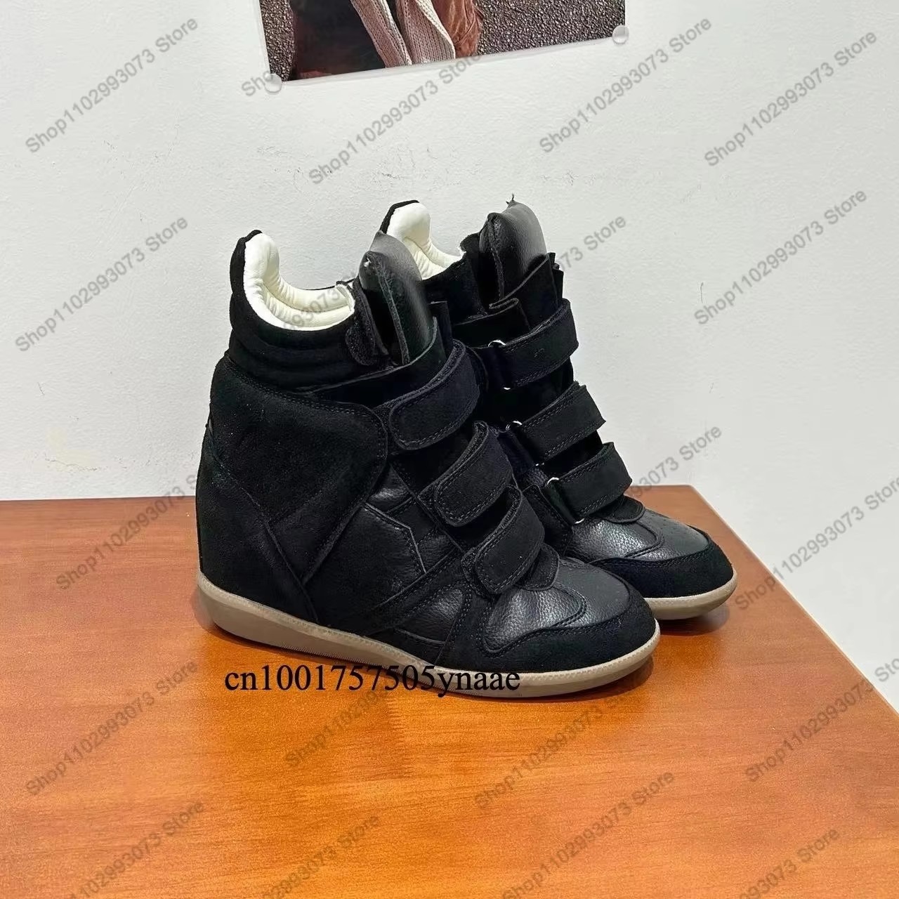 Women'S Fashion Gym Shoes - Damen-Sneaker mit verstecktem Keilabsatz, High-Top-Sneaker aus
