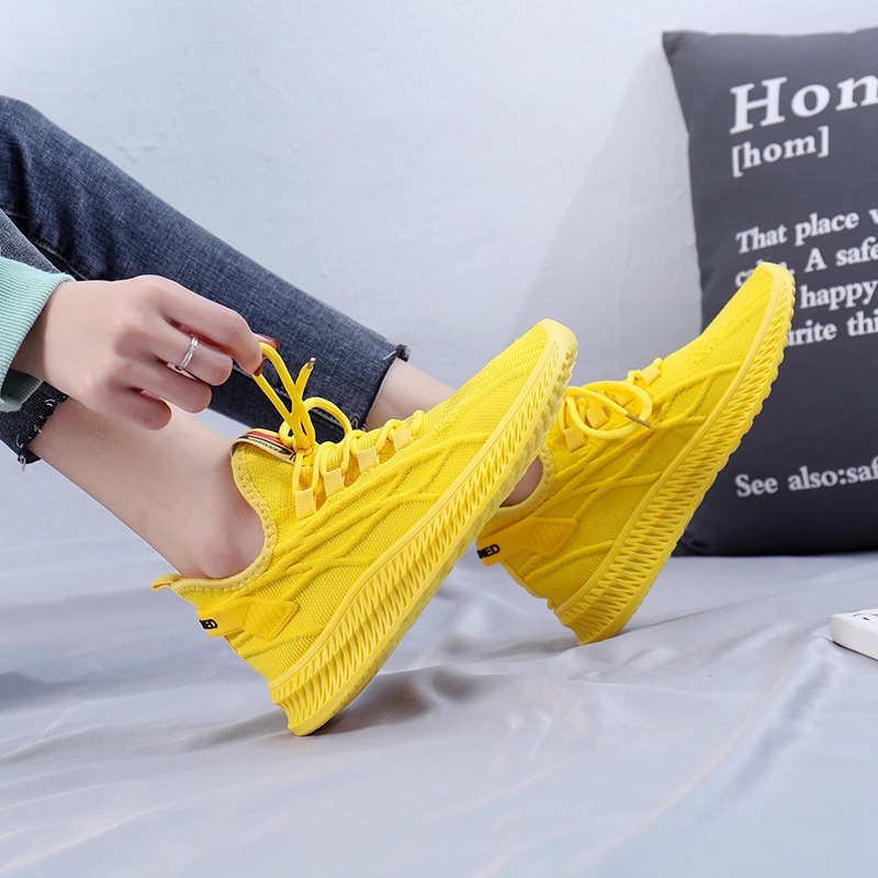 Women'S Yellow Fashion Sneakers - 2026 Modische Frühlings-Sneaker für Damen, Koreanische