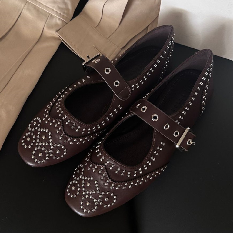 Retro Niet Schnalle Design Woh – Women'S Fashion Brand Shoes Bewertung und Preis