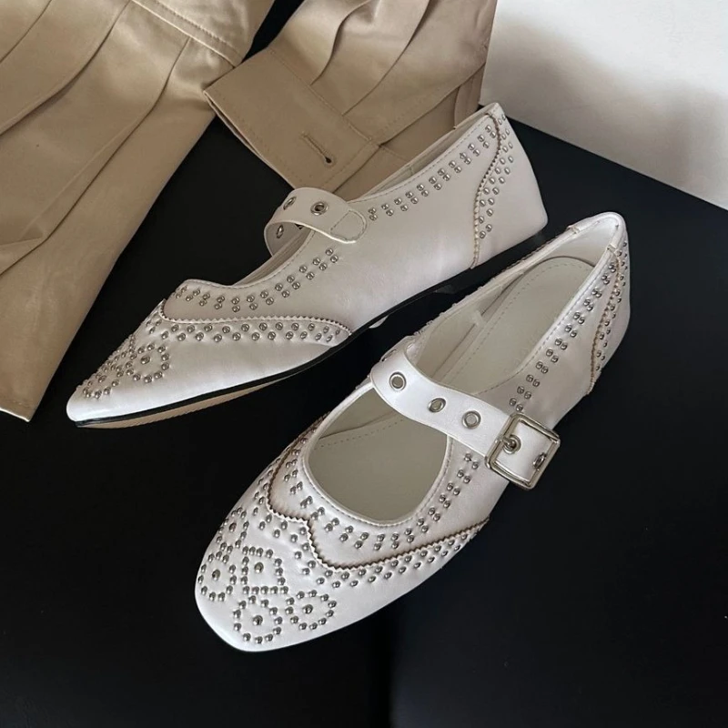 Retro Niet Schnalle Design Woh – Women'S Fashion Brand Shoes Bewertung und Preis