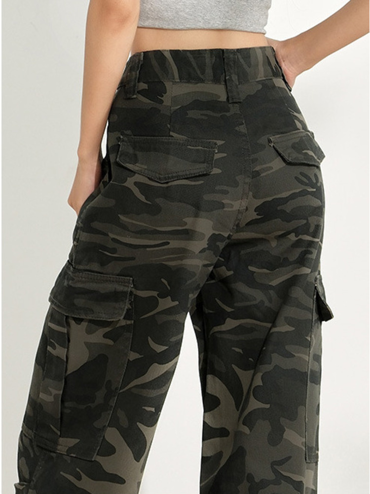 Modische Camouflage Damenjeans – Women'S Fashion Utility Pants Bewertung und Preis