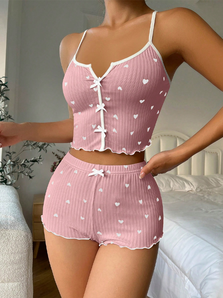 2026 Neues Sexy Pyjama-Set mit – V Neck Cami Top Bewertung und Preis