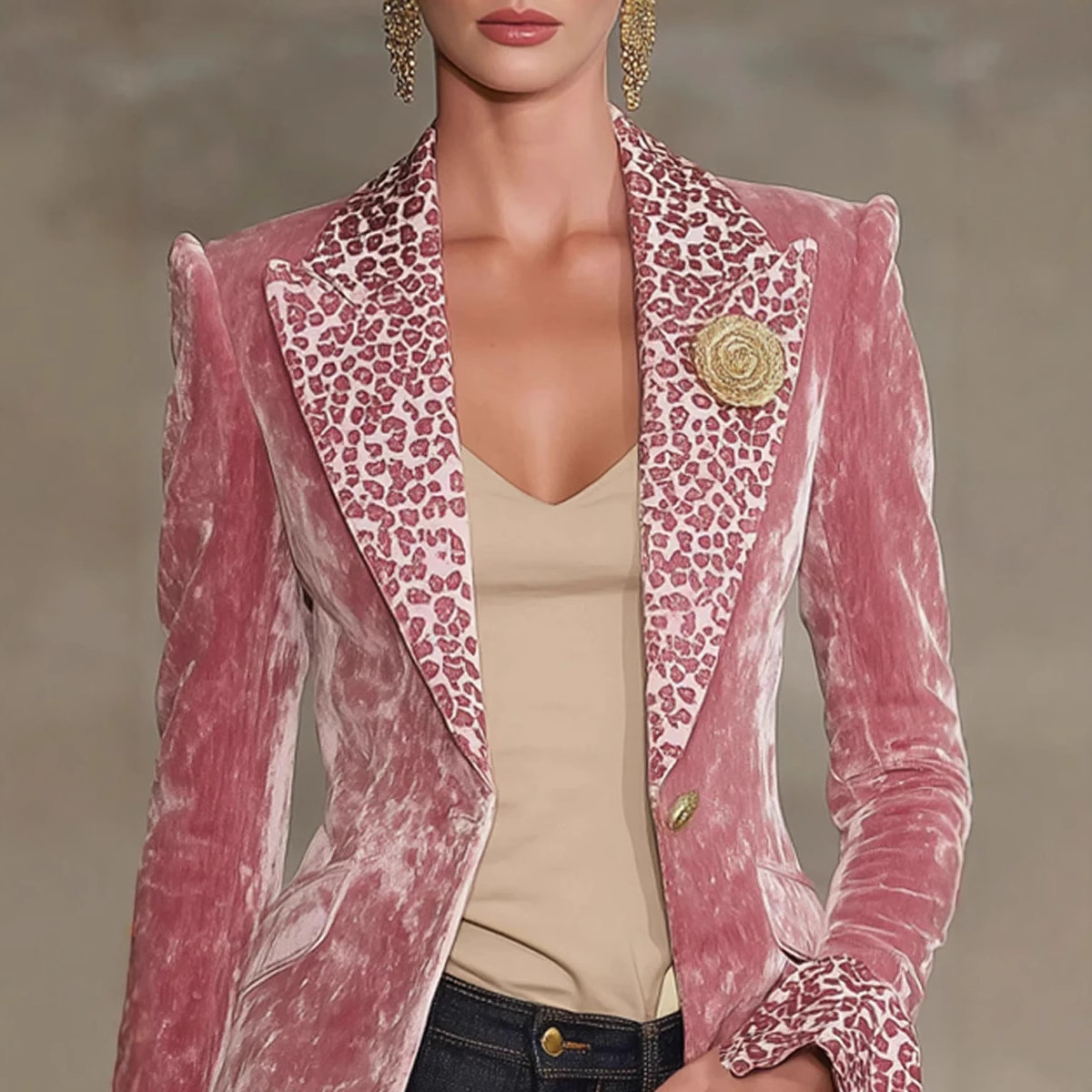Frauen Samt Blazer Leopard Pri – Velvet Blazer Women Bewertung und Preis