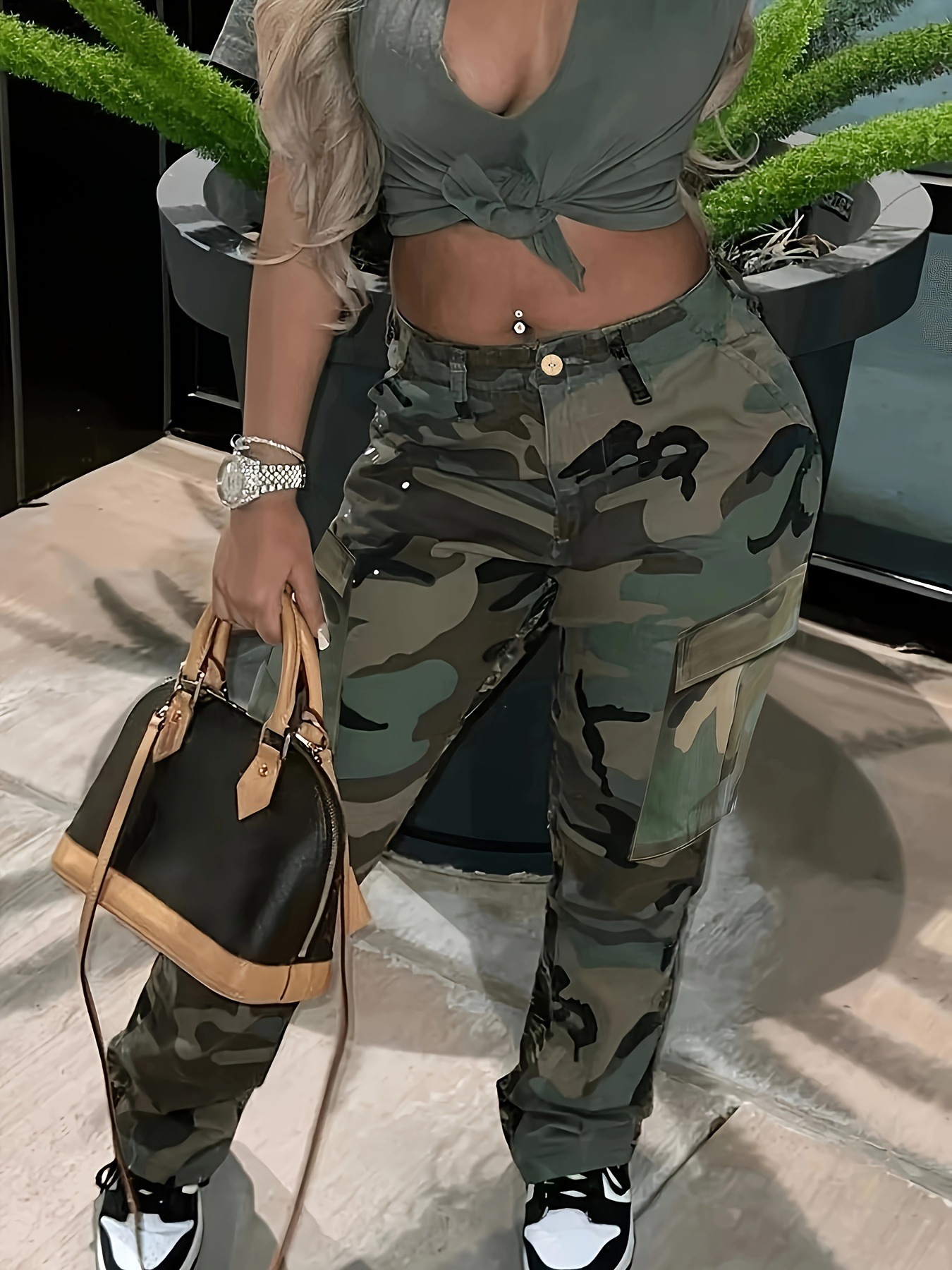 Damen Camouflage Cargo-Hose -  – Women'S Fashion Utility Pants Bewertung und Preis