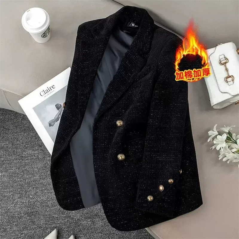 Schwarze Cordjacke für Damen,  – Velvet Blazer Women Bewertung und Preis