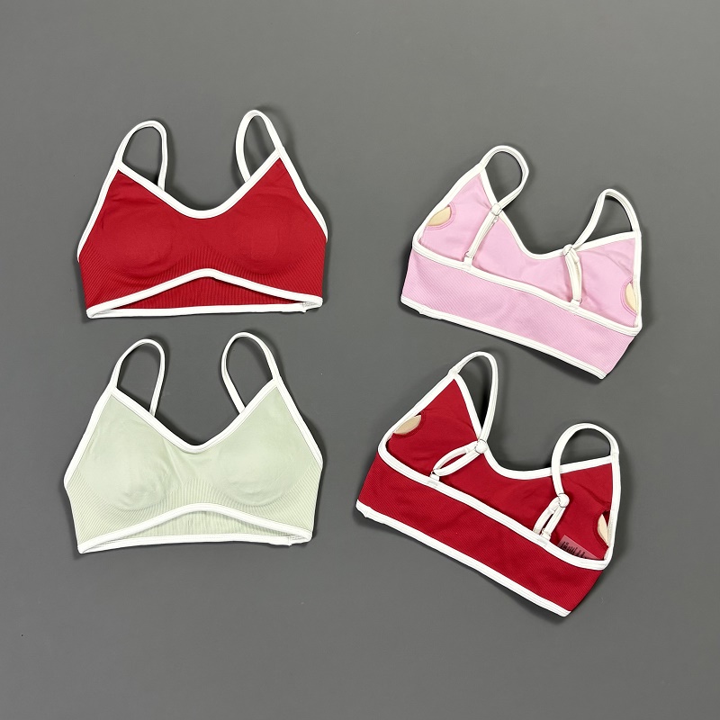 Damen Kontrastlinien-Yoga-BH V – Bra Top Seamless Bewertung und Preis
