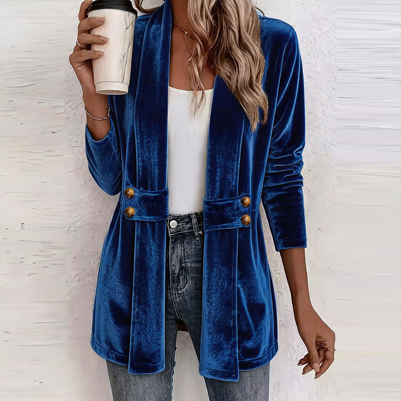 Neue Herbst-Winter-Samtjacke f – Velvet Blazer Women Bewertung und Preis