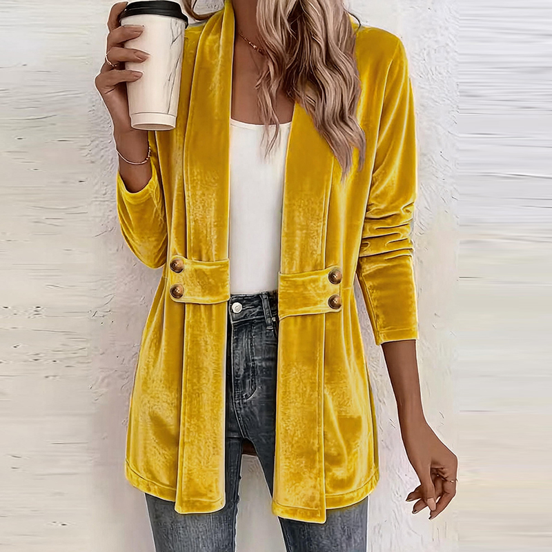 Neue Herbst-Winter-Samtjacke f – Velvet Blazer Women Bewertung und Preis
