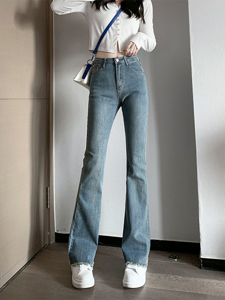 Breite Jeans Damenhose mit glä – Women'S Fashion Utility Pants Bewertung und Preis