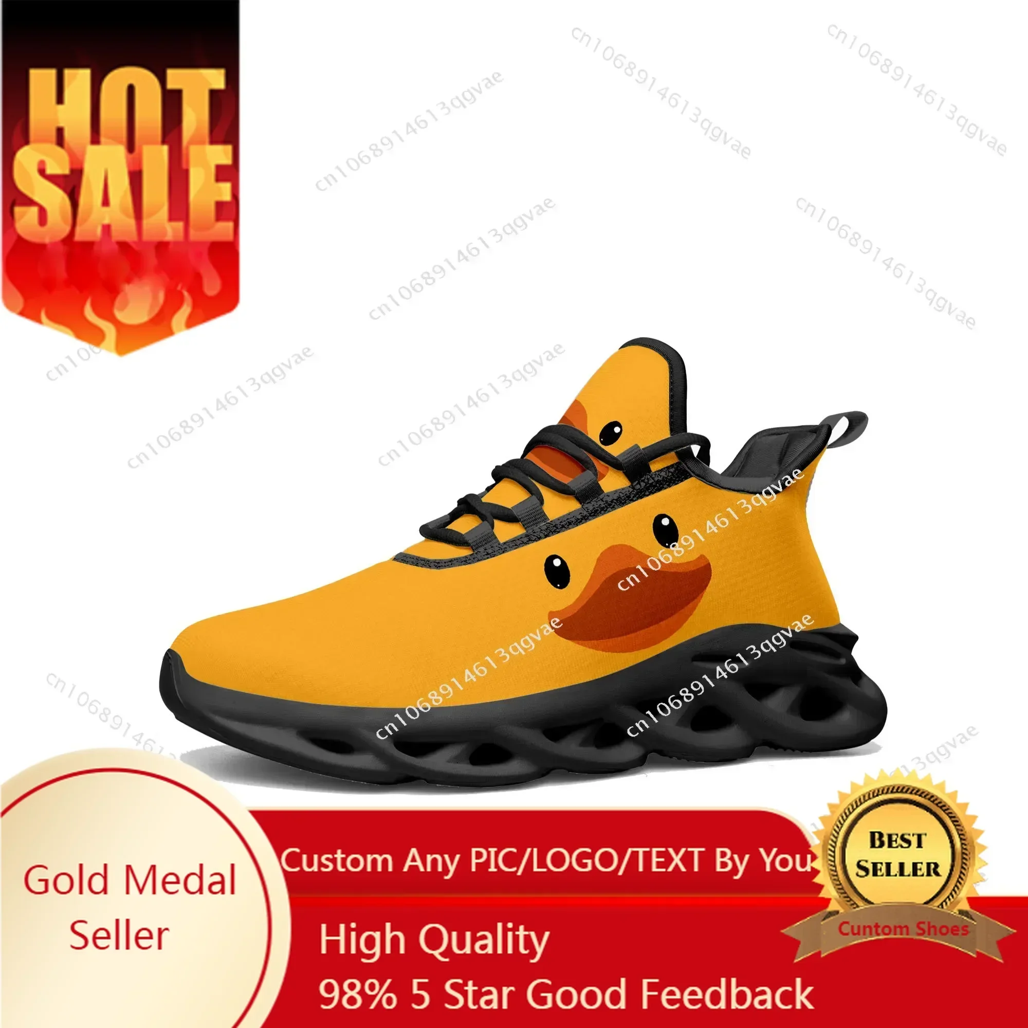 Gelbe Enten-Sneaker mit Aufdru – Women'S Yellow Fashion Sneakers Bewertung und Preis