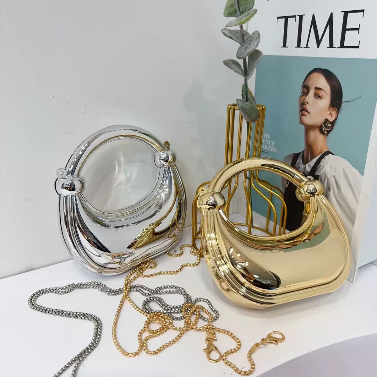 Mini Goldene Abendtasche Geldb – Women Fashion Drawing Bewertung und Preis