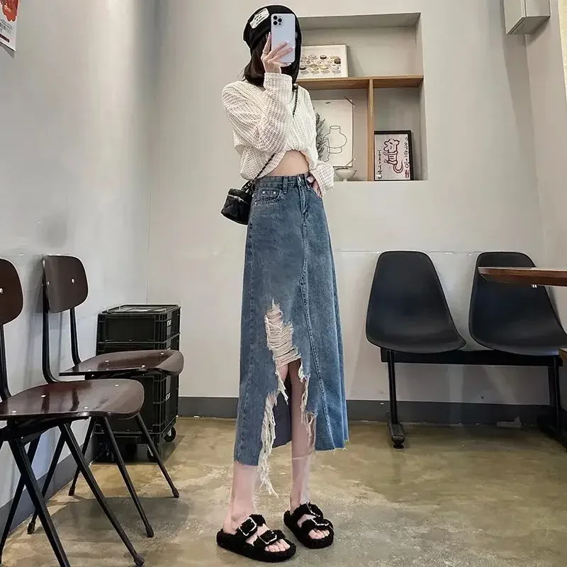 Frauen Denim Rock Hohe Taille  – Women Fashion Jeans Bewertung und Preis