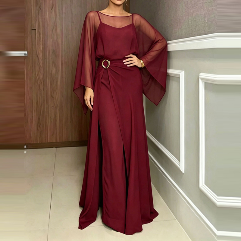 Eleganter O-Ausschnitt-Cover-U – Women'S Fashion Vintage Off Shoulder Long Sleeve Jumpsuit Bewertung und Preis