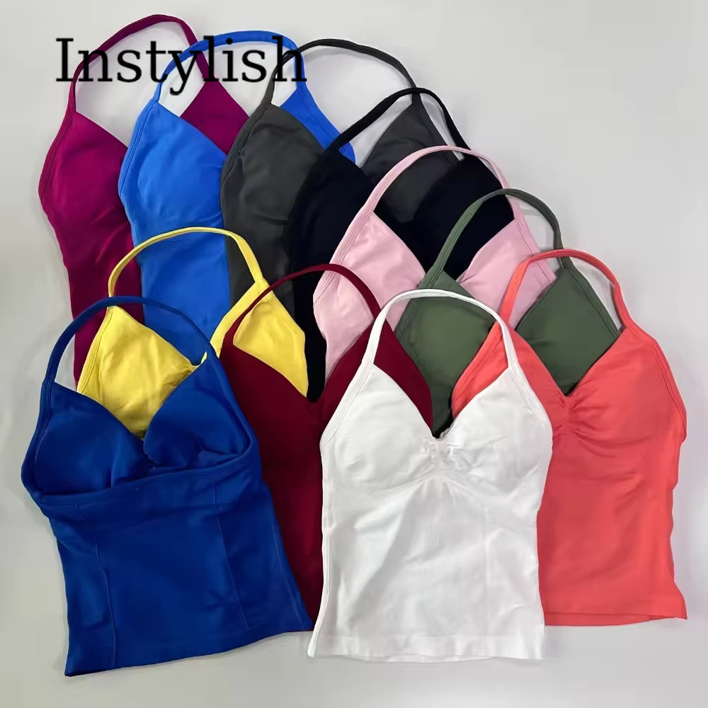 Nahtloses Yoga-Set für Damen,  – V Neck Cami Top Bewertung und Preis