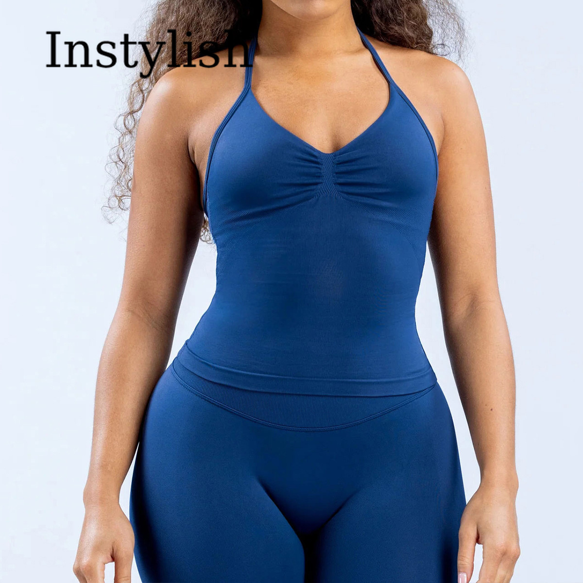 Nahtloses Yoga-Set für Damen,  – V Neck Cami Top Bewertung und Preis